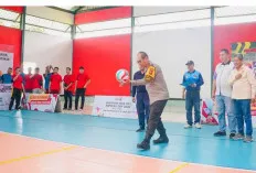 Polda Sumsel Gelar Turnamen Bola Voli, Diikuti 17 Klub Kabupaten/Kota Se-Sumsel 
