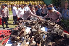 614 Senjata Api Dimusnahkan, Polda Sumsel Tegaskan Perang Terbuka terhadap Senpi Ilegal