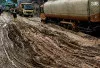 Jalinteng Muba Rusak Parah, Pengendara Keluhkan Jalan Seperti Kubangan
