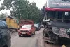  Bus NPM Tabrak Trailer di Jalintim Banyuasin, Kemacetan Mengular hingga 8 Kilometer